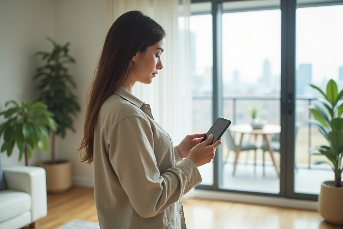 Jeune femme bloquant un appel téléphonique suspect avec l'indicatif +44 depuis les paramètres de son smartphone