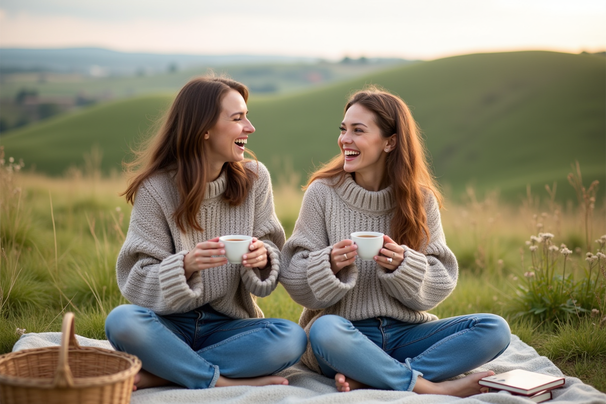 Deux femmes riant lors d