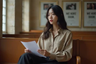 Jeune femme asiatique en attente d audition à Paris