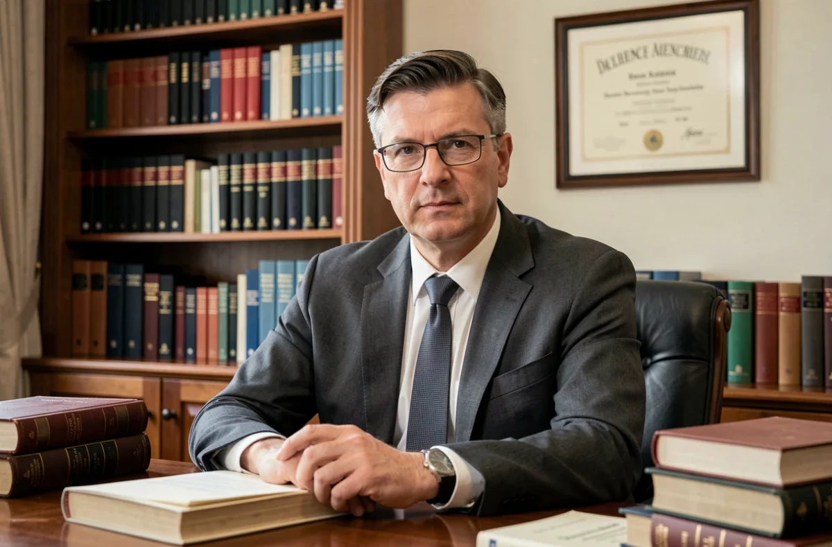 Maître Zakine, avocat docteur en droit, dans son cabinet entouré de livres juridiques et académiques